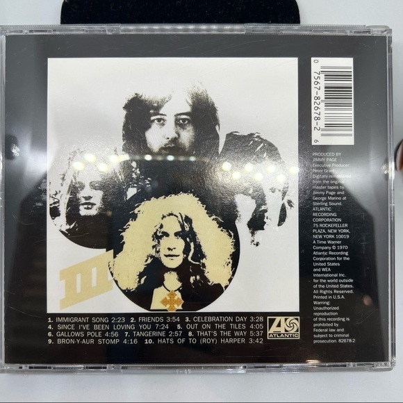 EUC-LED Zeppelin-Led Zeppelin III (3) CD Atlantic 82678-2 Rare - Picture 2 of 6